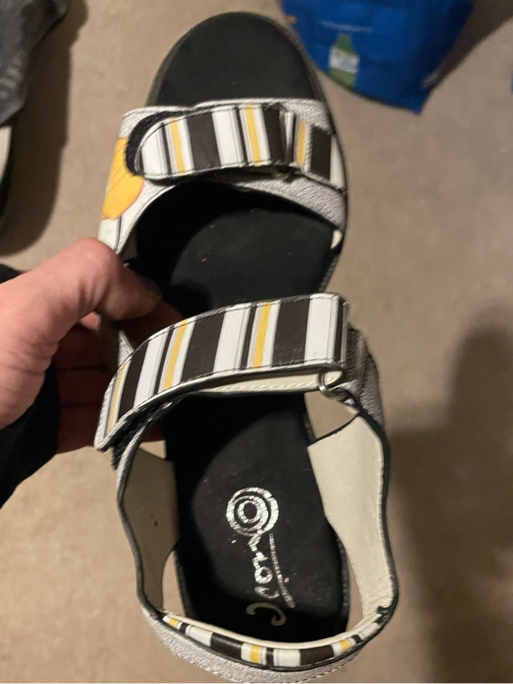 ICON Black, White & Yellow Golf Athletic Sandals